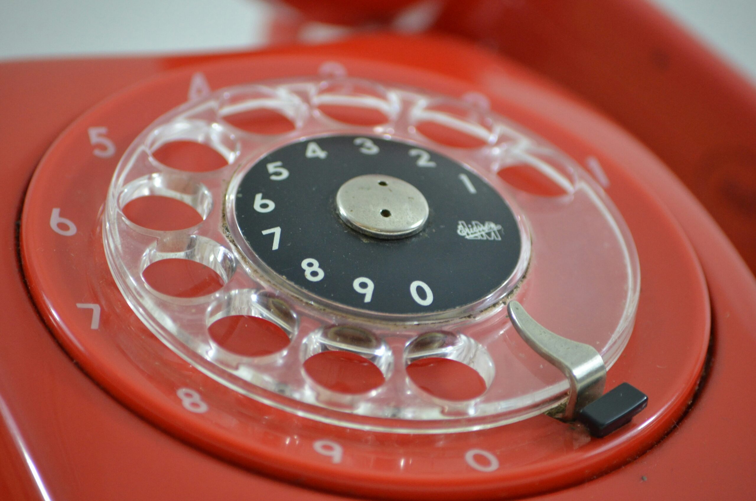 An example of an outdated business phone interface with cluttered buttons and unappealing design